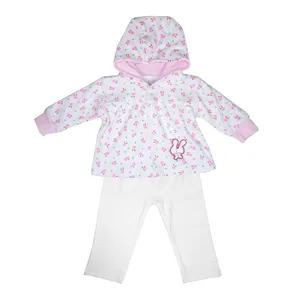 Conjunto de Niña 2 Piezas Bebu / Blanco/Rosado